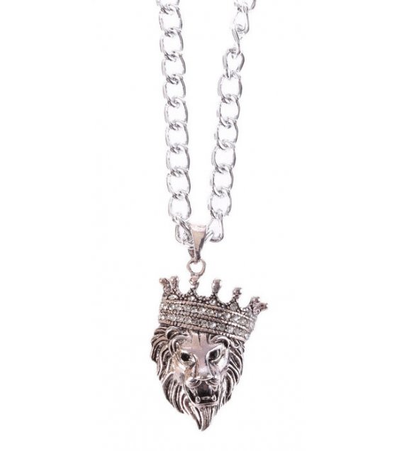 MJ118 - Crown Lion Men's Necklace